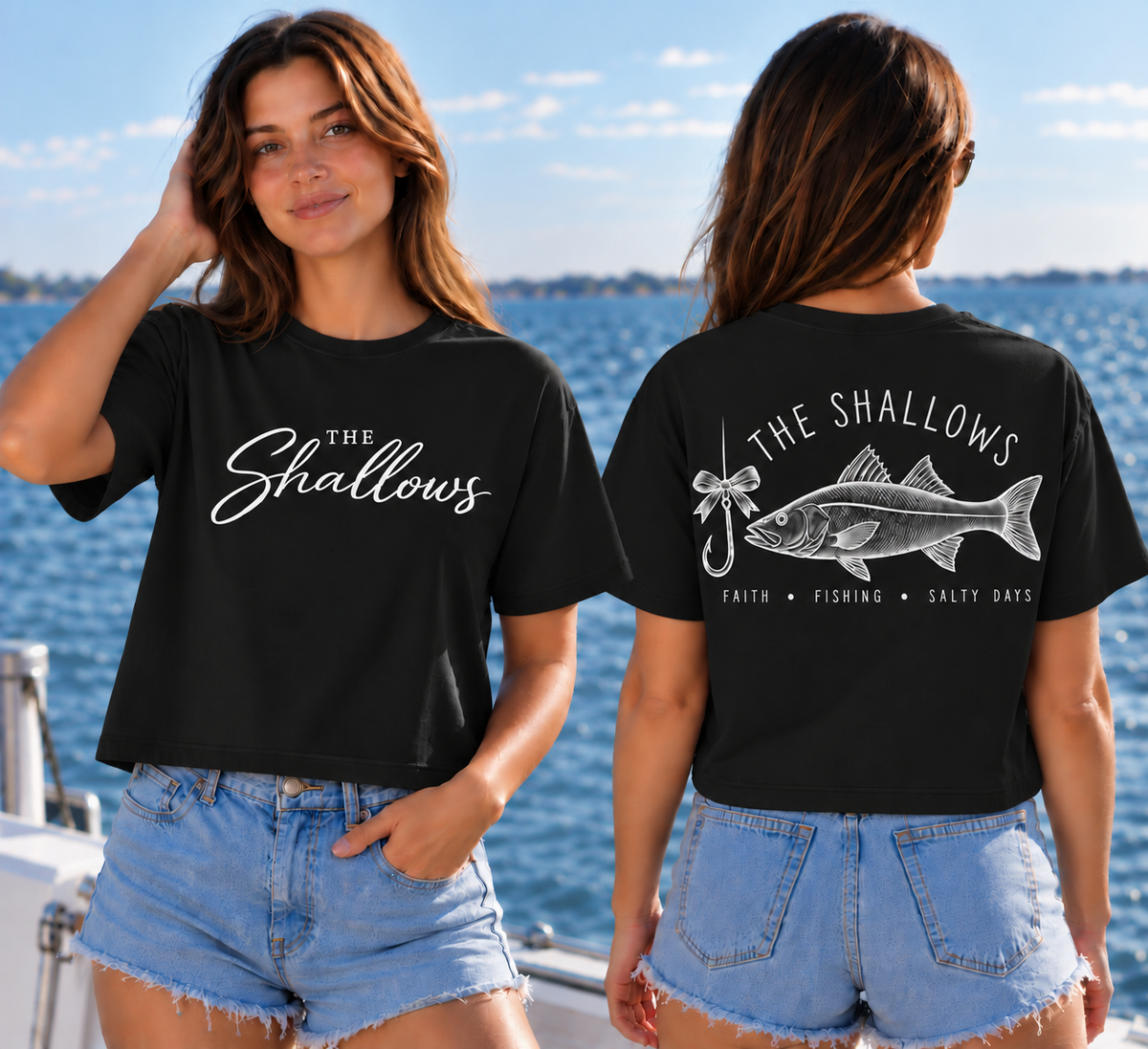 Women’s Bow Snook Crop Tee
