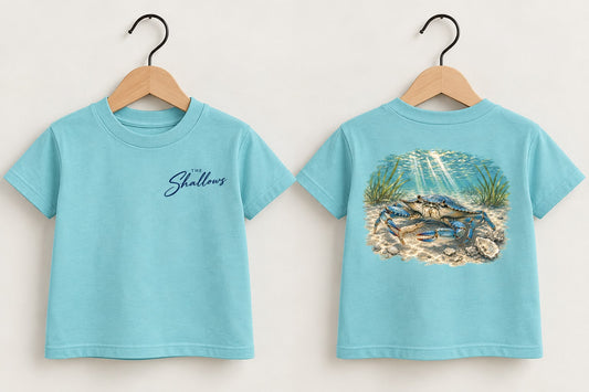 Infant & Toddler Blue Crab Buttom Tee